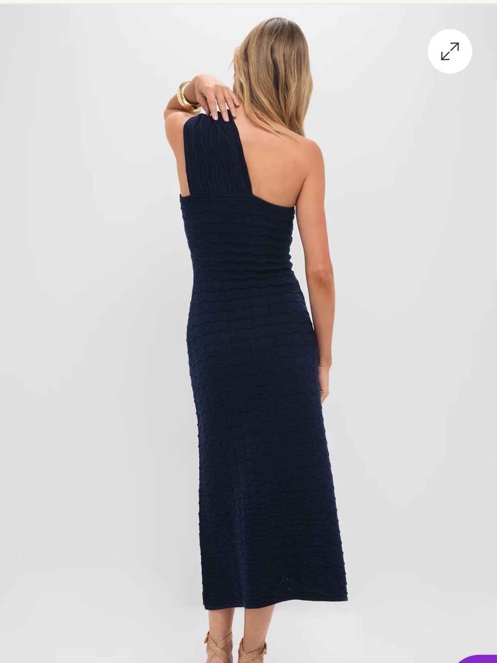 NWT Tuckernuck HYACINTH HOUSE
Navy Knit One Shoulder Nicole Midi Dress Sz Small - Picture 4 of 13